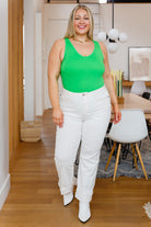 Diana Straight Leg Jeans In White-Denim-Stay Foxy Boutique, Florissant, Missouri
