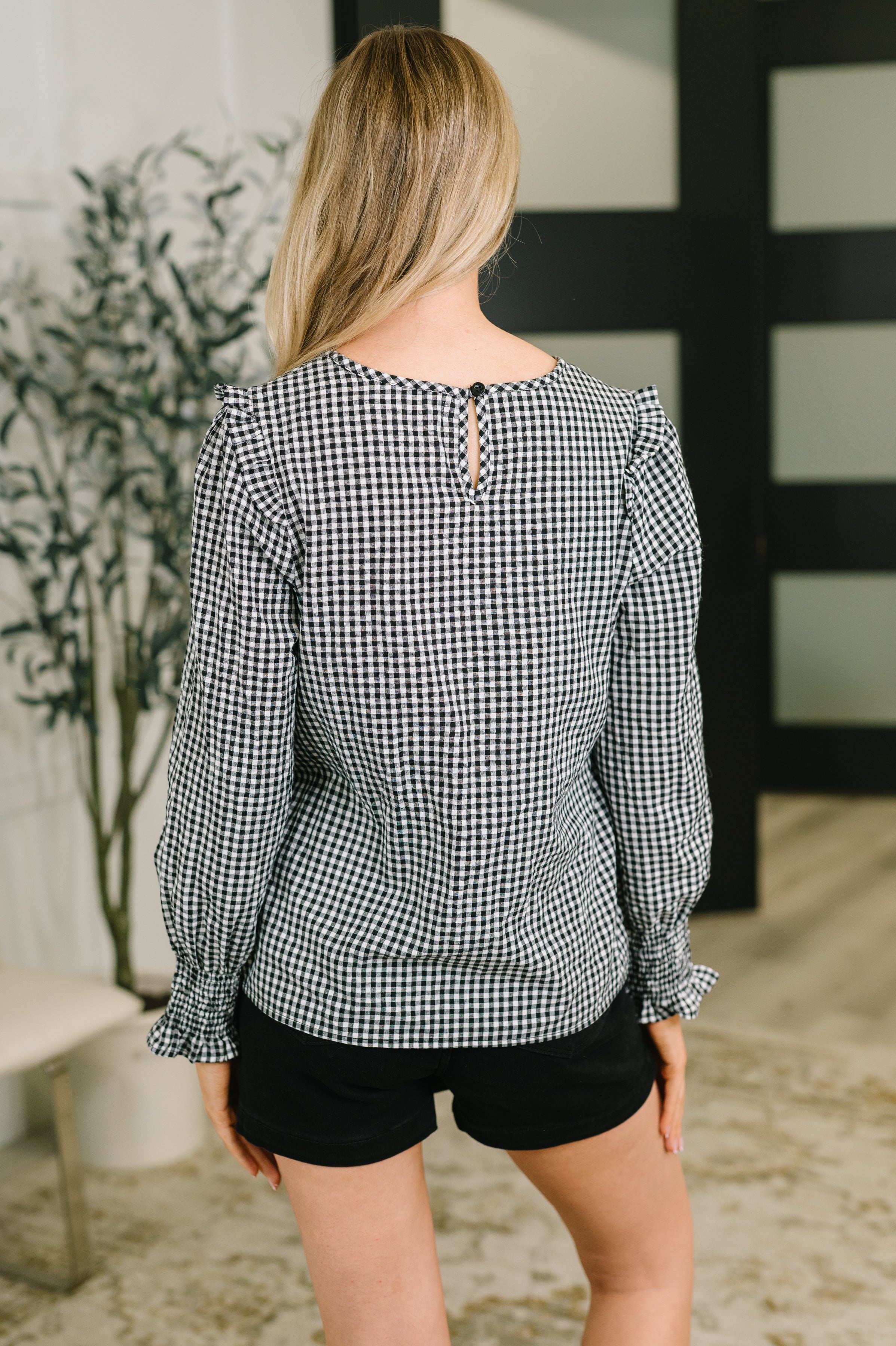 Different Kind of Gal Gingham Long Sleeve Blouse-Womens-Stay Foxy Boutique, Florissant, Missouri