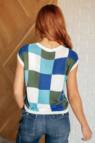 Disco Darling Checkered Sleeveless Sweater-Tops-Stay Foxy Boutique, Florissant, Missouri