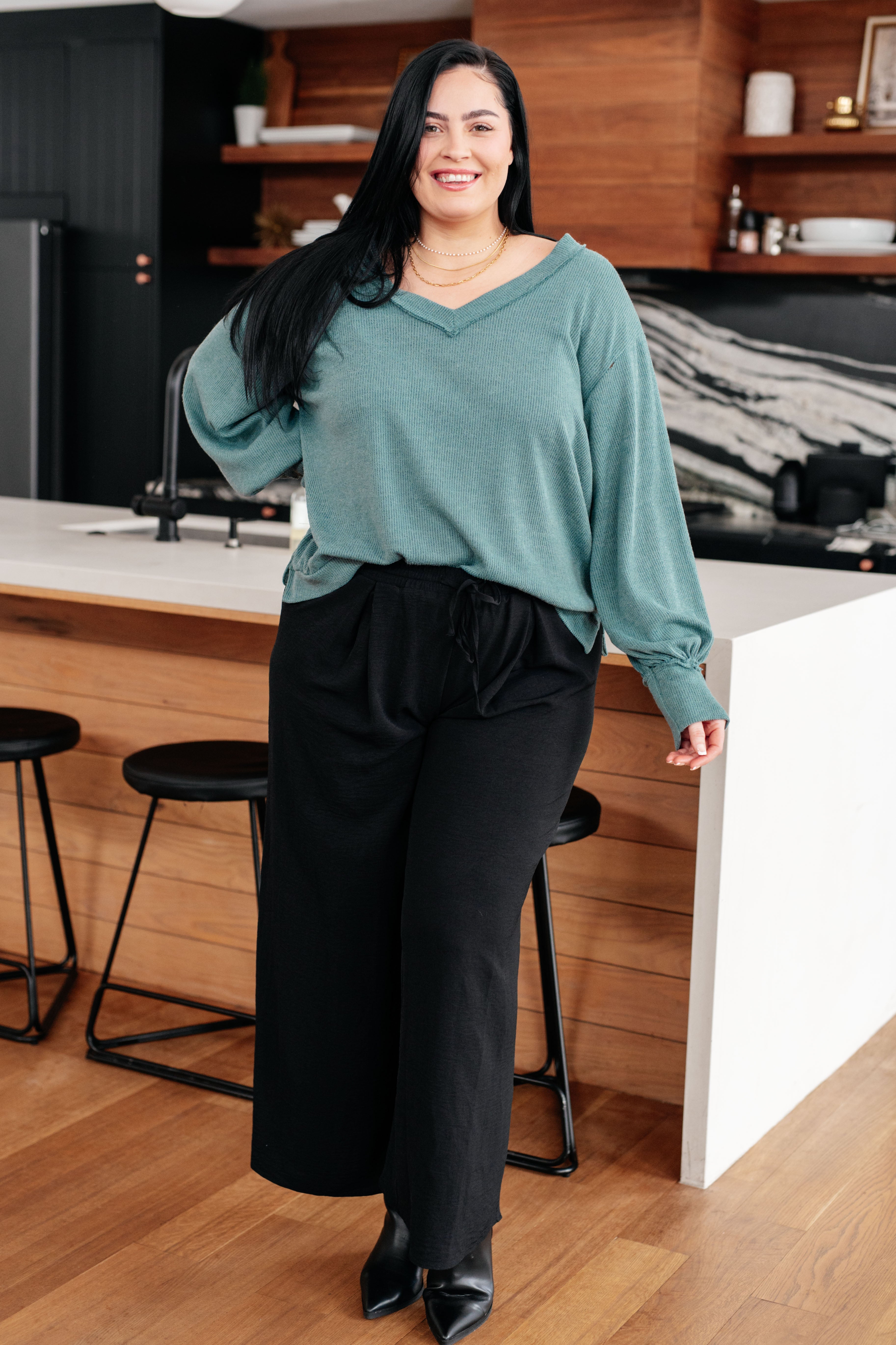 Doesn't Compare V-Neck Top-Tops-Stay Foxy Boutique, Florissant, Missouri