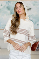 Don't Forget the Cold Foam Striped Hoodie-Tops-Stay Foxy Boutique, Florissant, Missouri