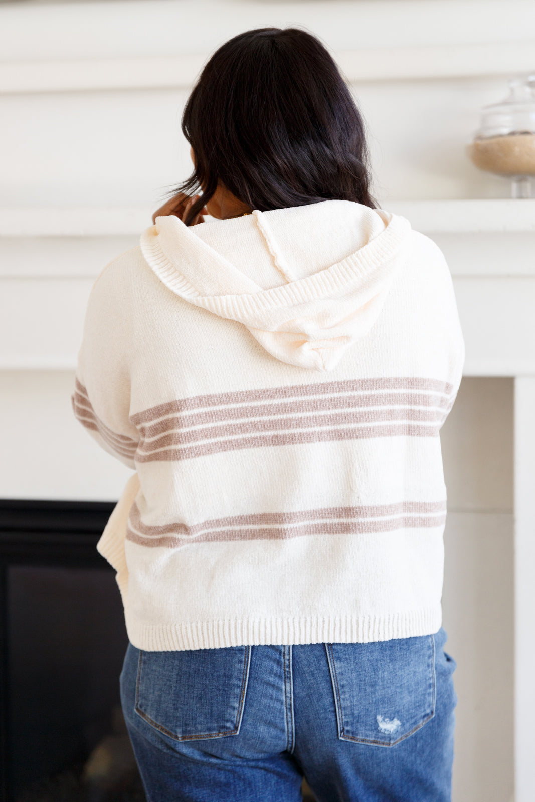 Don't Forget the Cold Foam Striped Hoodie-Tops-Stay Foxy Boutique, Florissant, Missouri