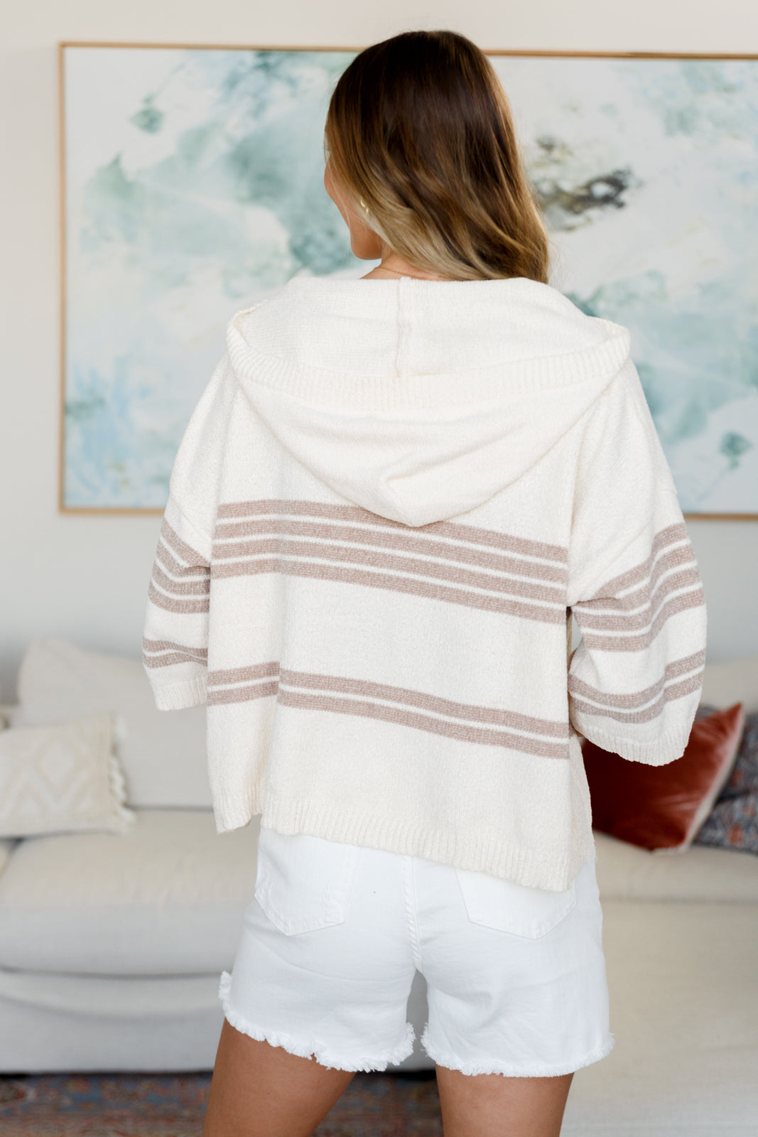 Don't Forget the Cold Foam Striped Hoodie-Tops-Stay Foxy Boutique, Florissant, Missouri
