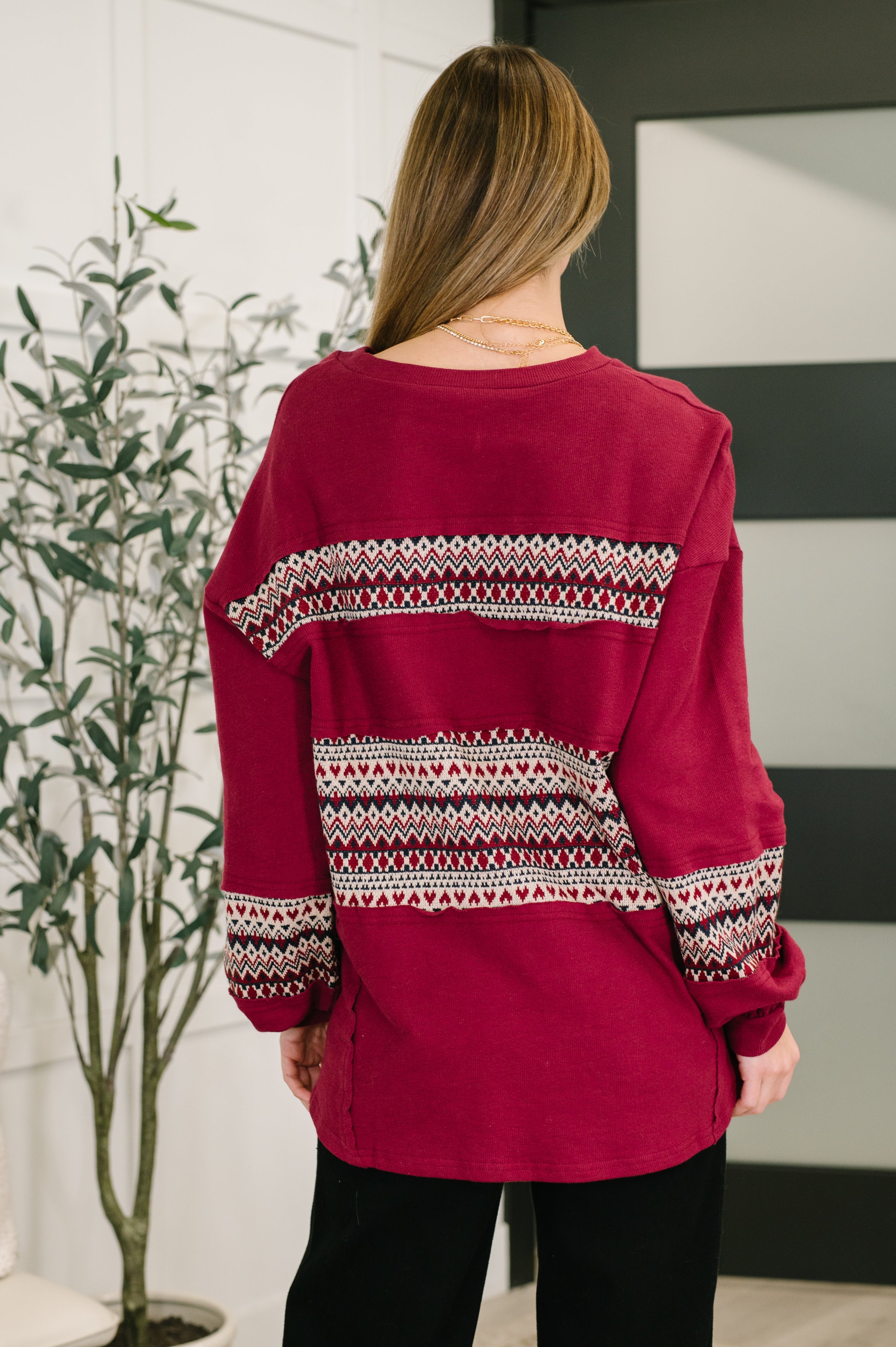 Don't Let Me Miss It Color Block Detail Top-Womens-Stay Foxy Boutique, Florissant, Missouri