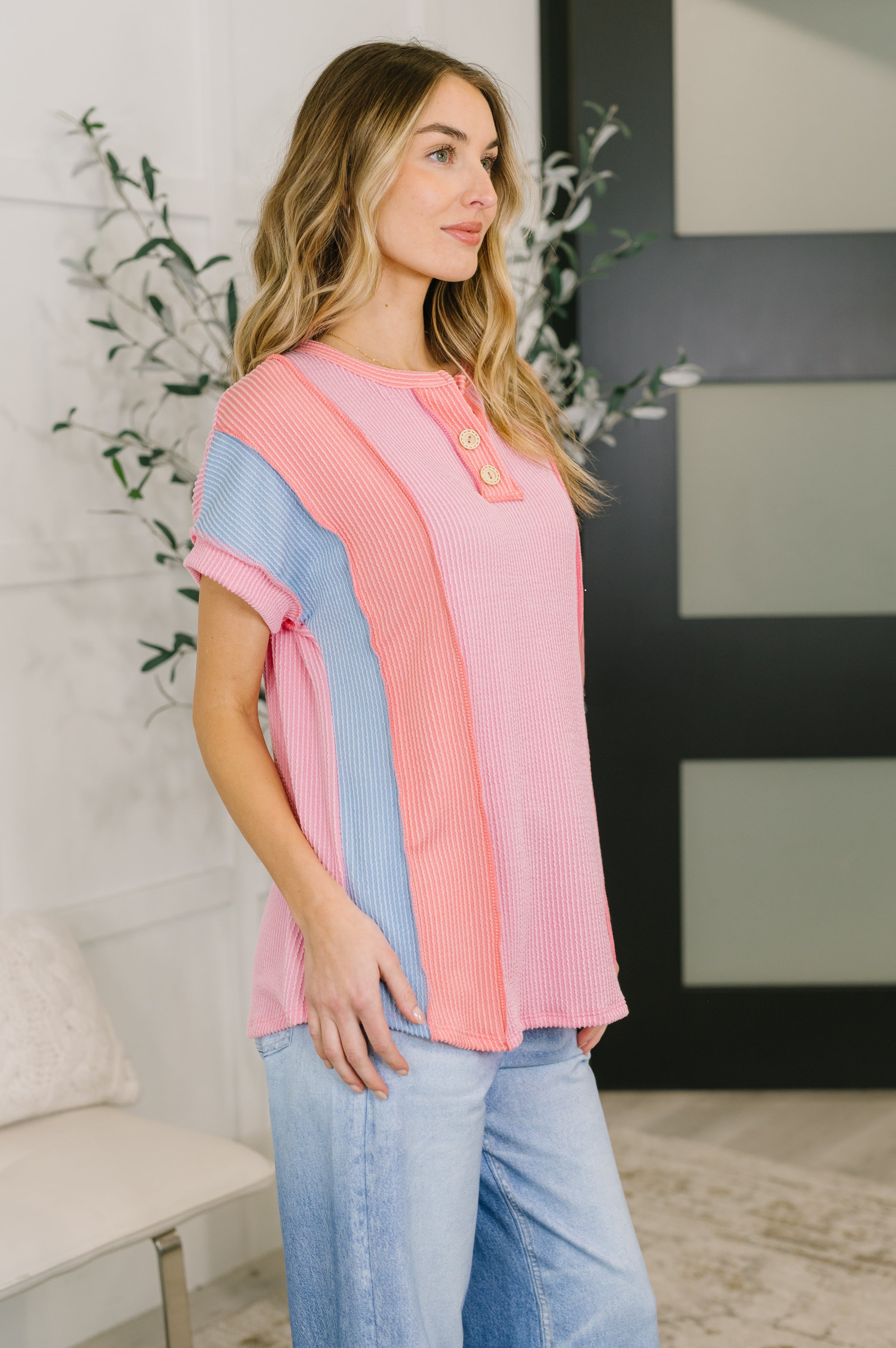 Don't Stop Til' You Get Enough Color Block Top-Womens-Stay Foxy Boutique, Florissant, Missouri