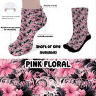 PINK FLORAL - CUSTOM PRINTED SOCKS ROUND 2-Socks-Stay Foxy Boutique, Florissant, Missouri