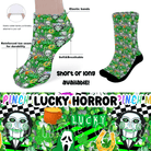 LUCKY HORROR - CUSTOM PRINTED SOCKS ROUND 2-Socks-Stay Foxy Boutique, Florissant, Missouri