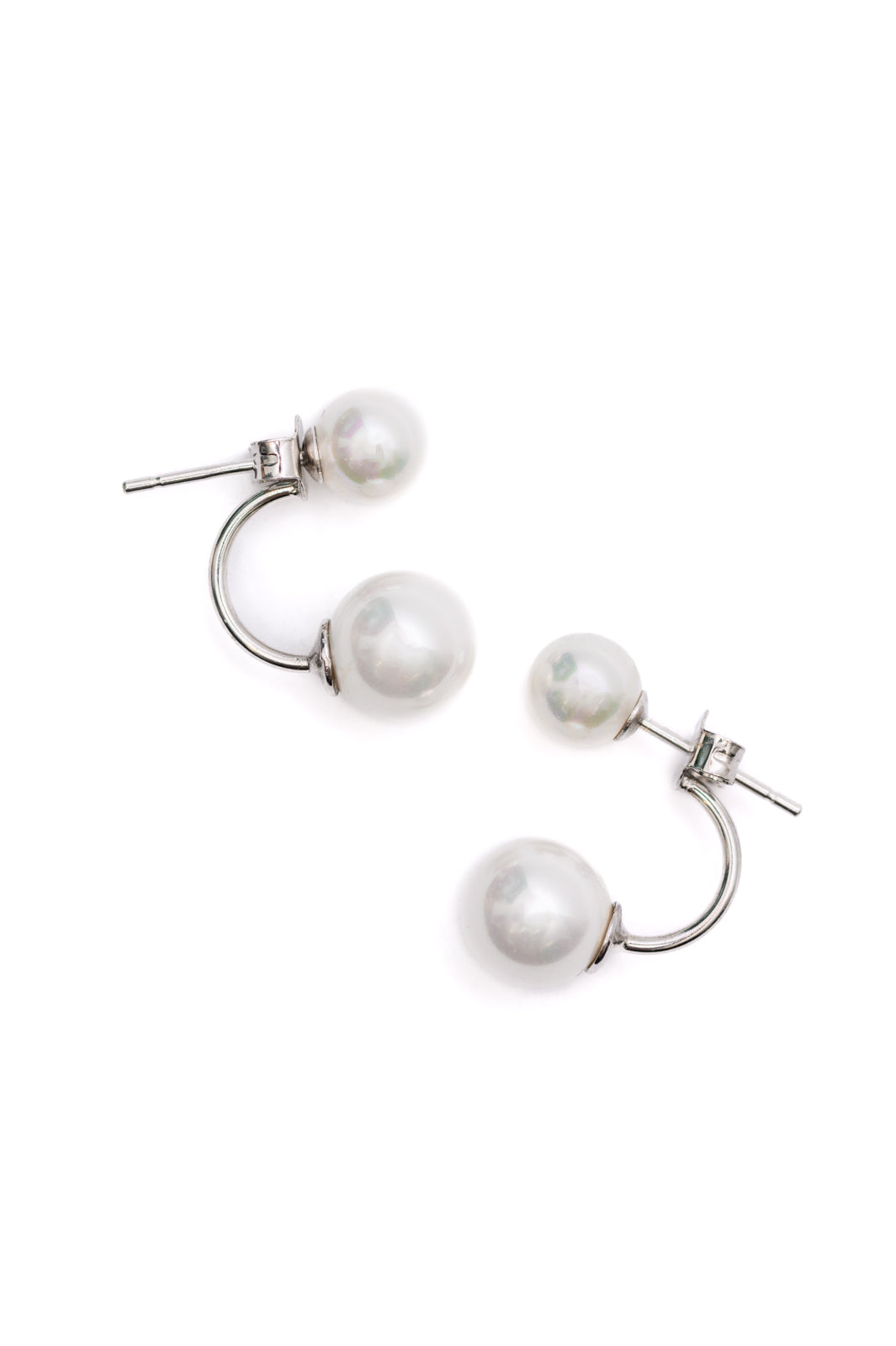 Double Pearl Stud Earrings-Accessories-Stay Foxy Boutique, Florissant, Missouri