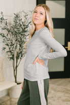 Down to the Basics Long Sleeve Top in Heathered Grey-Womens-Stay Foxy Boutique, Florissant, Missouri