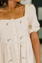 Dream a Little Dream Embroidered Dress-Womens-Stay Foxy Boutique, Florissant, Missouri