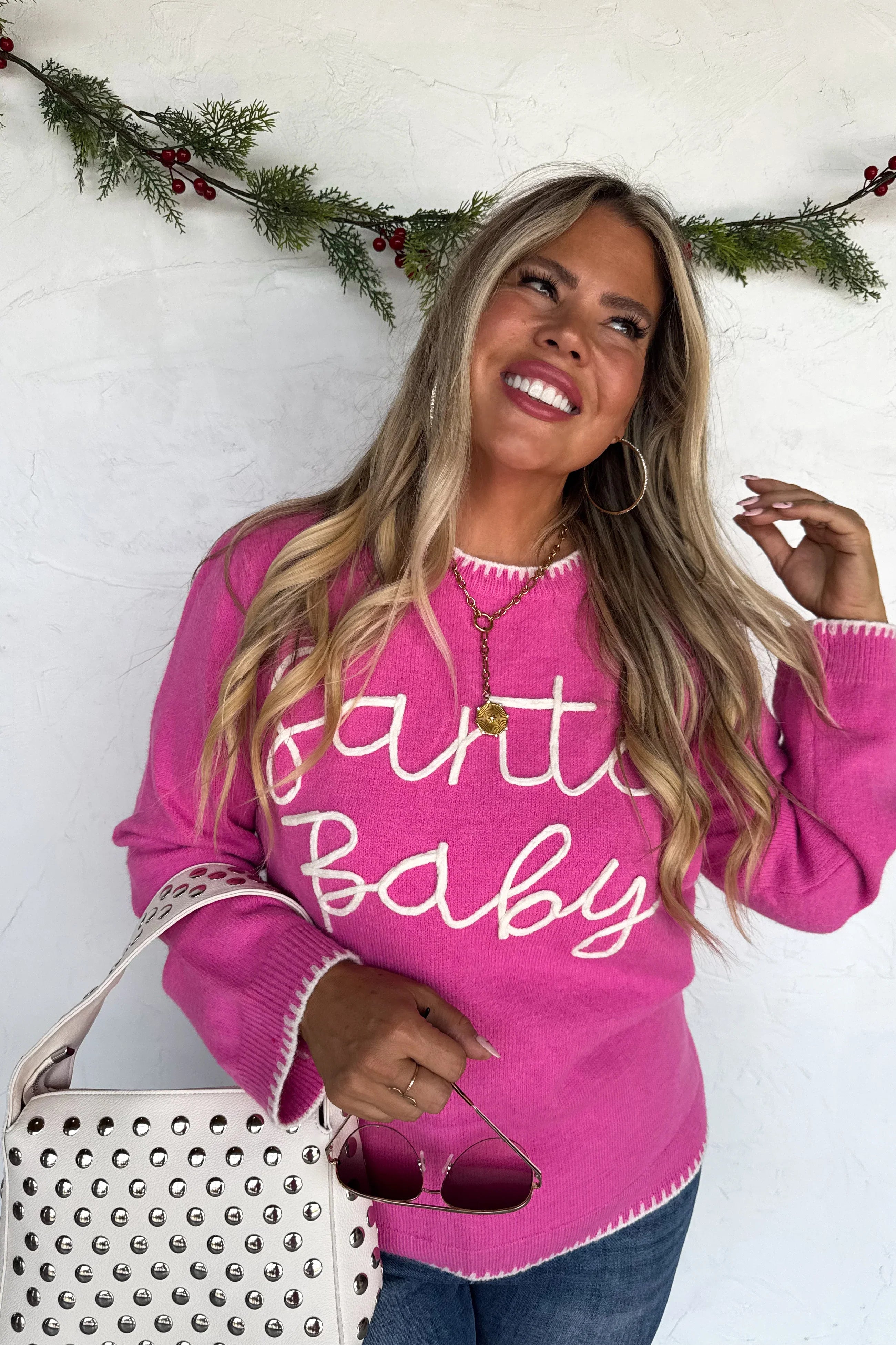 PREORDER: Santa & Howdy Holiday Sweaters-Womens-Stay Foxy Boutique, Florissant, Missouri