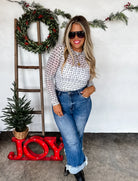 PREORDER: Christmas Printed Mesh Tops-Womens-Stay Foxy Boutique, Florissant, Missouri