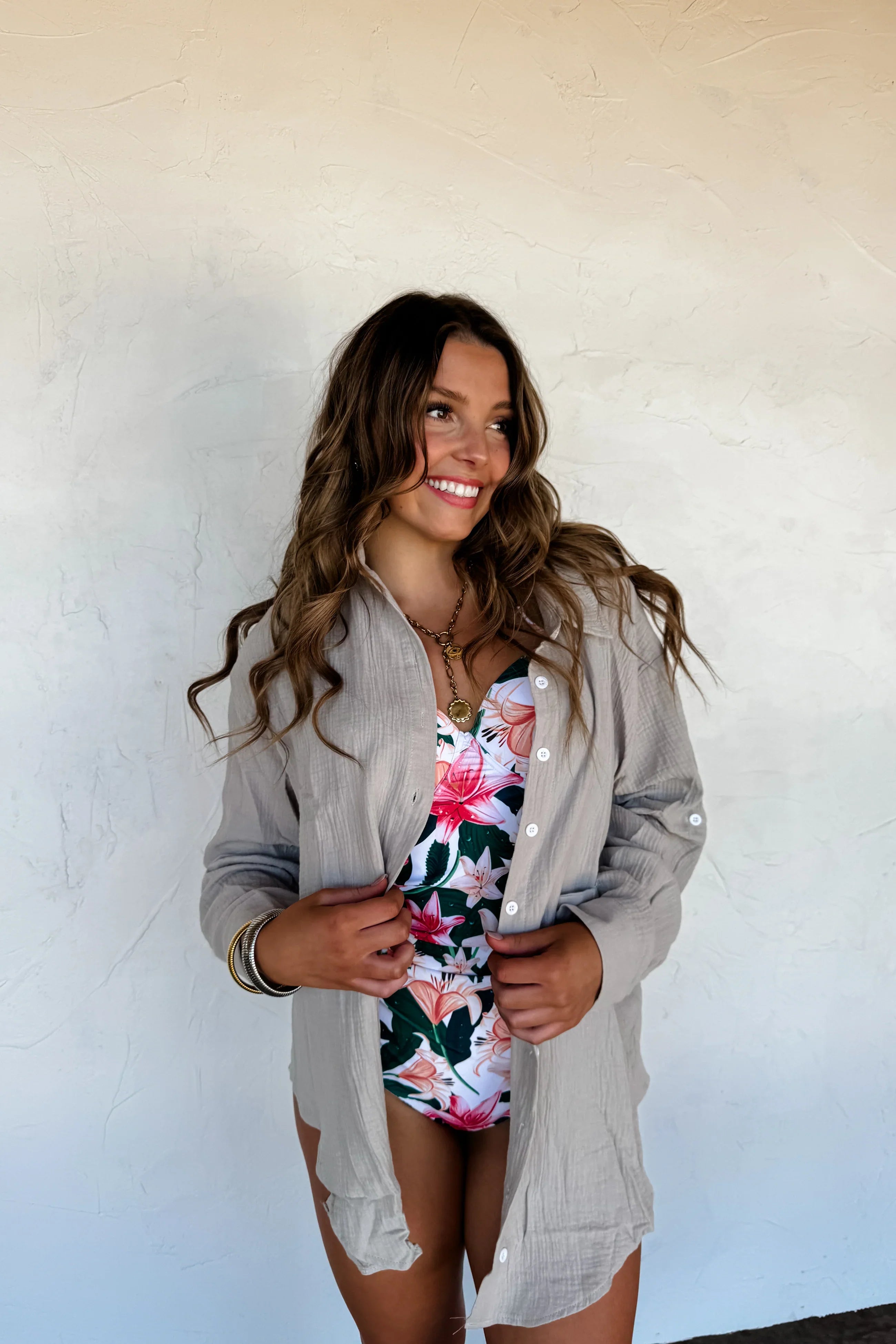 PREORDER: Santorini Shade Gauze Top in Three Colors-Womens-Stay Foxy Boutique, Florissant, Missouri