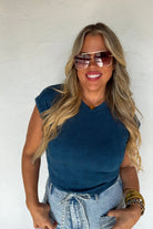 PREORDER: Spring Harley Cap Sleeve Basic Top-Womens-Stay Foxy Boutique, Florissant, Missouri
