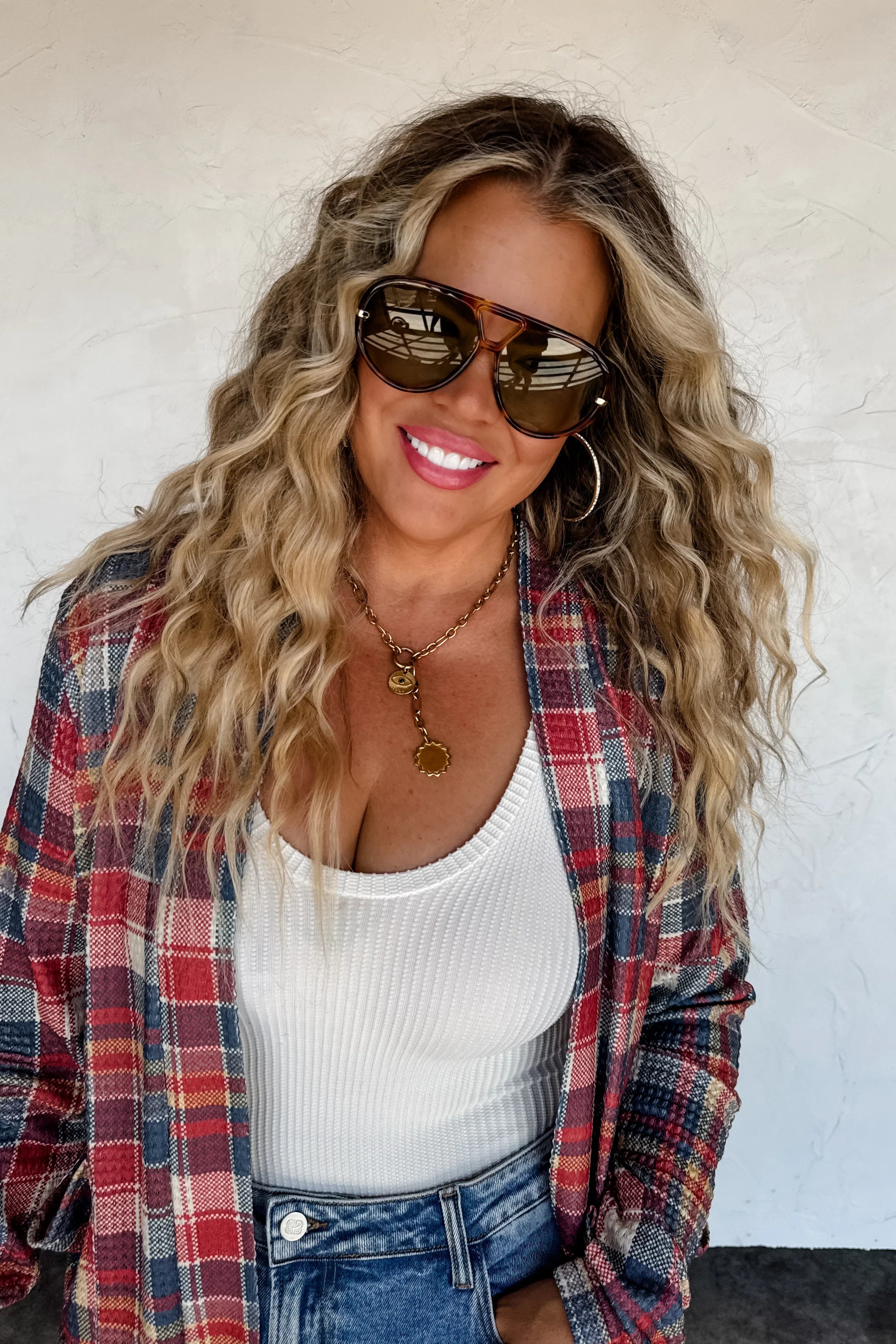 PREORDER: Plaid Lola Cardigans-Womens-Stay Foxy Boutique, Florissant, Missouri