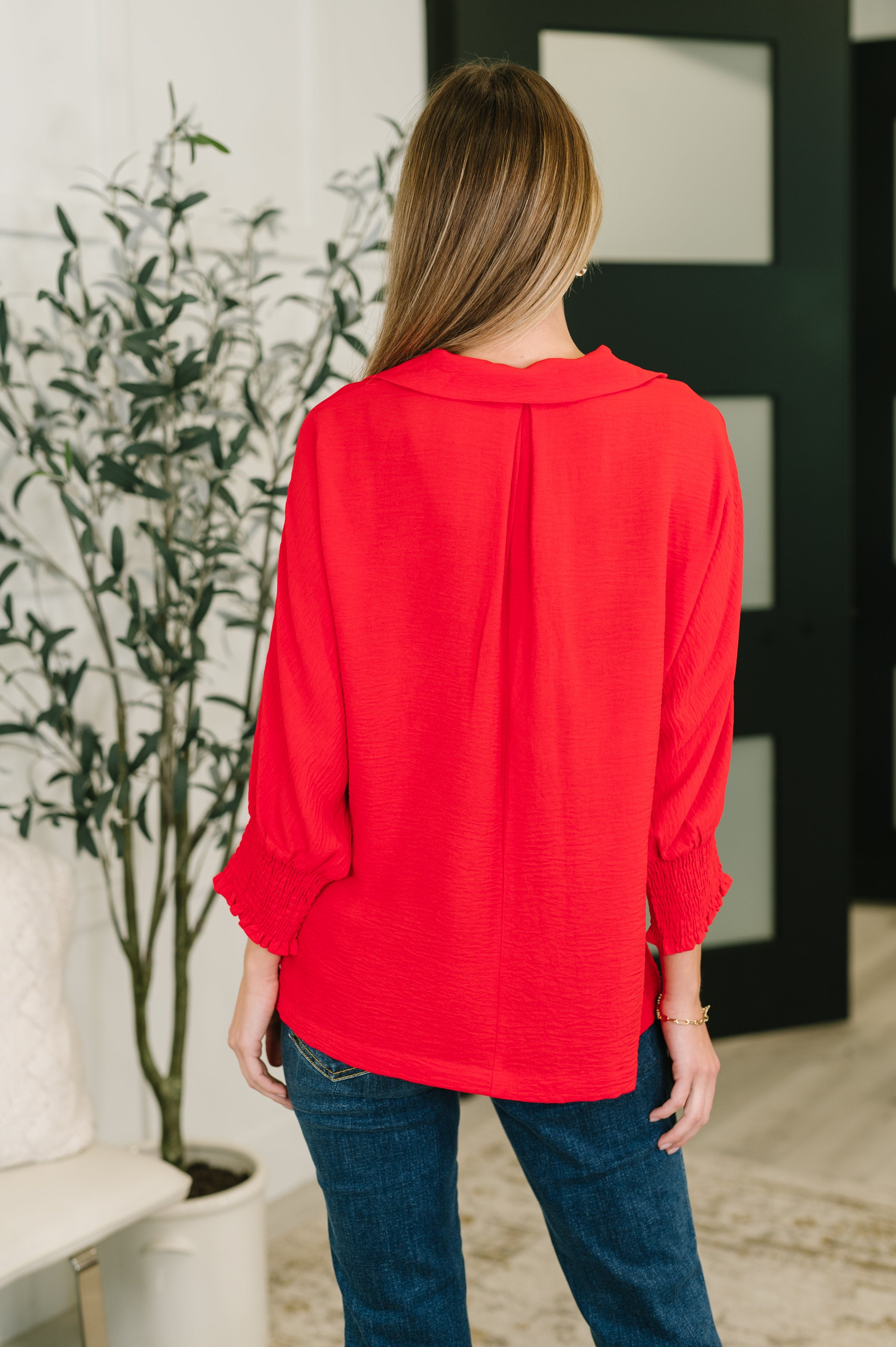 Easy Essence V-Neck Oversized Tunic Top-Womens-Stay Foxy Boutique, Florissant, Missouri