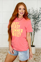 Easy Peasy Summer Breezy Tee-Tops-Stay Foxy Boutique, Florissant, Missouri