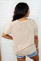 Easy Style Basic Mineral Wash Top in Ash Mocha-Womens-Stay Foxy Boutique, Florissant, Missouri