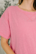 Effortless Edit Boxy Tee in Candy Pink-Womens-Stay Foxy Boutique, Florissant, Missouri