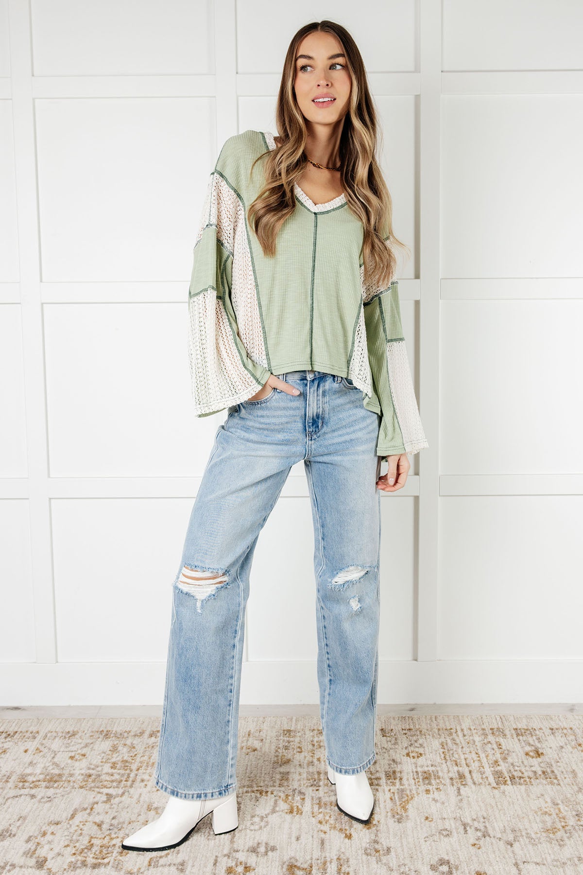 Elemental My Dear Patchwork Top-Tops-Stay Foxy Boutique, Florissant, Missouri