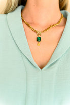 Emerald Chain Necklace-Accessories-Stay Foxy Boutique, Florissant, Missouri