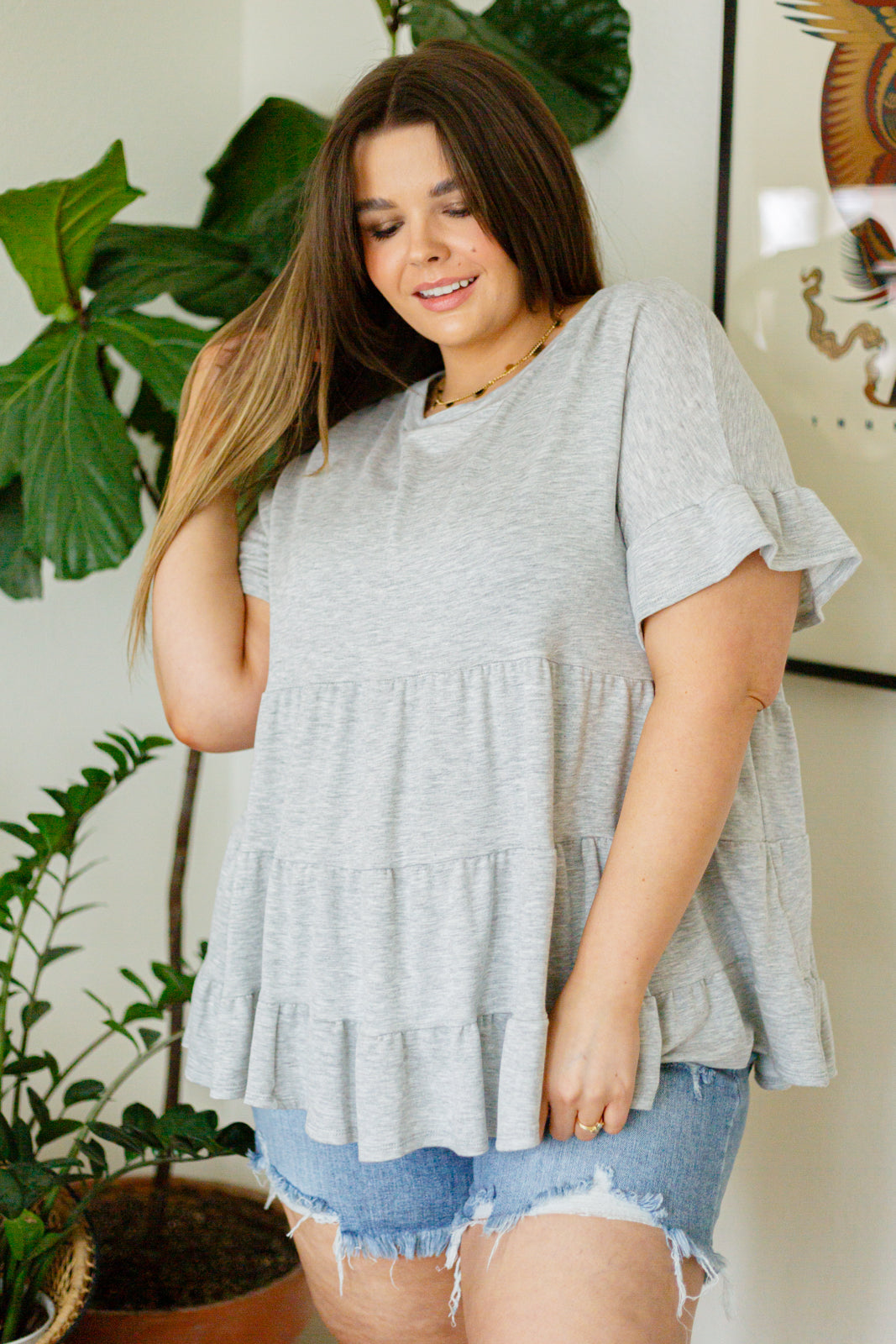 Endless Memories Tiered Babydoll Top-Tops-Stay Foxy Boutique, Florissant, Missouri