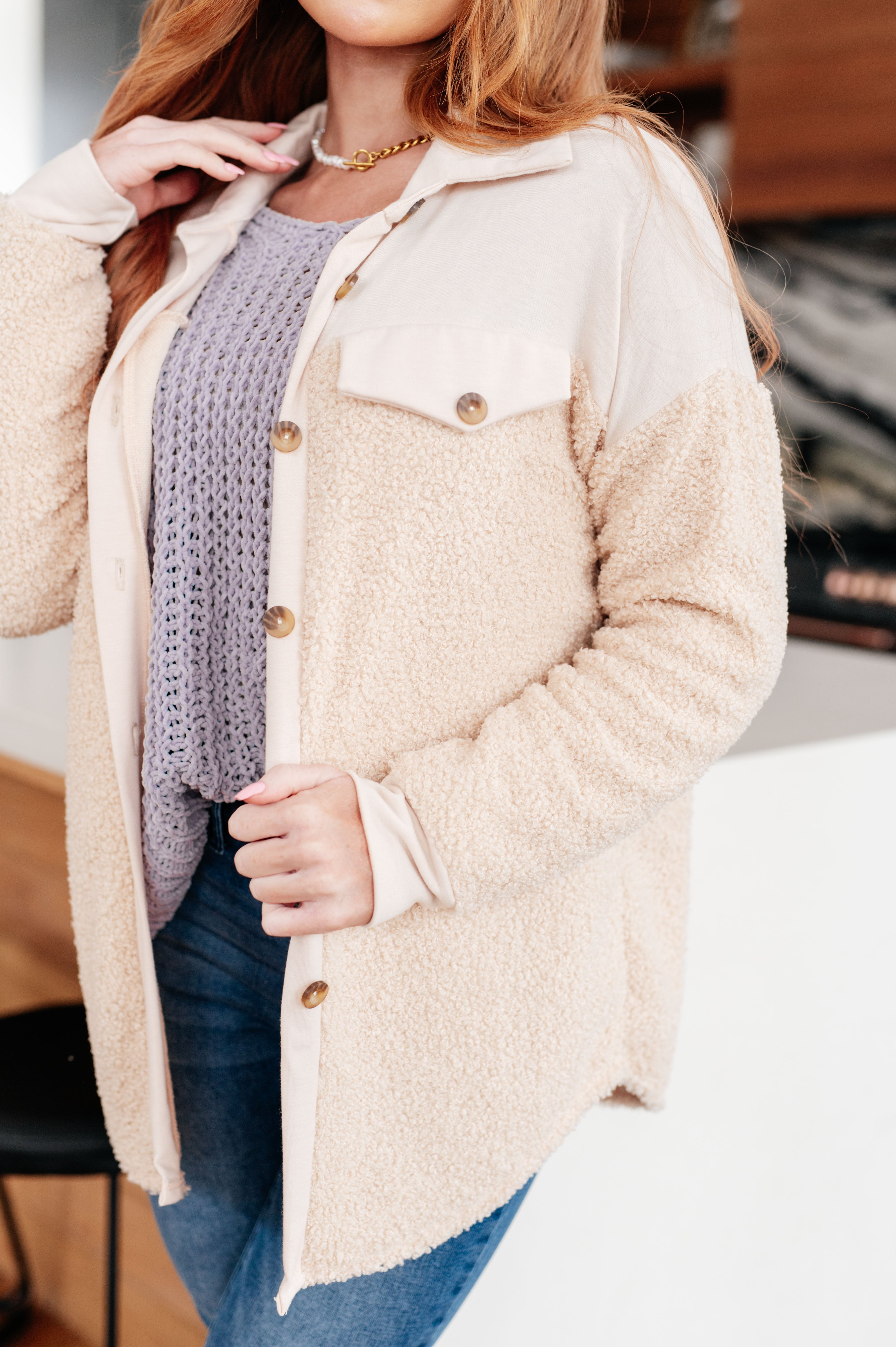 Endless Potential Sherpa Shacket-Layers-Stay Foxy Boutique, Florissant, Missouri