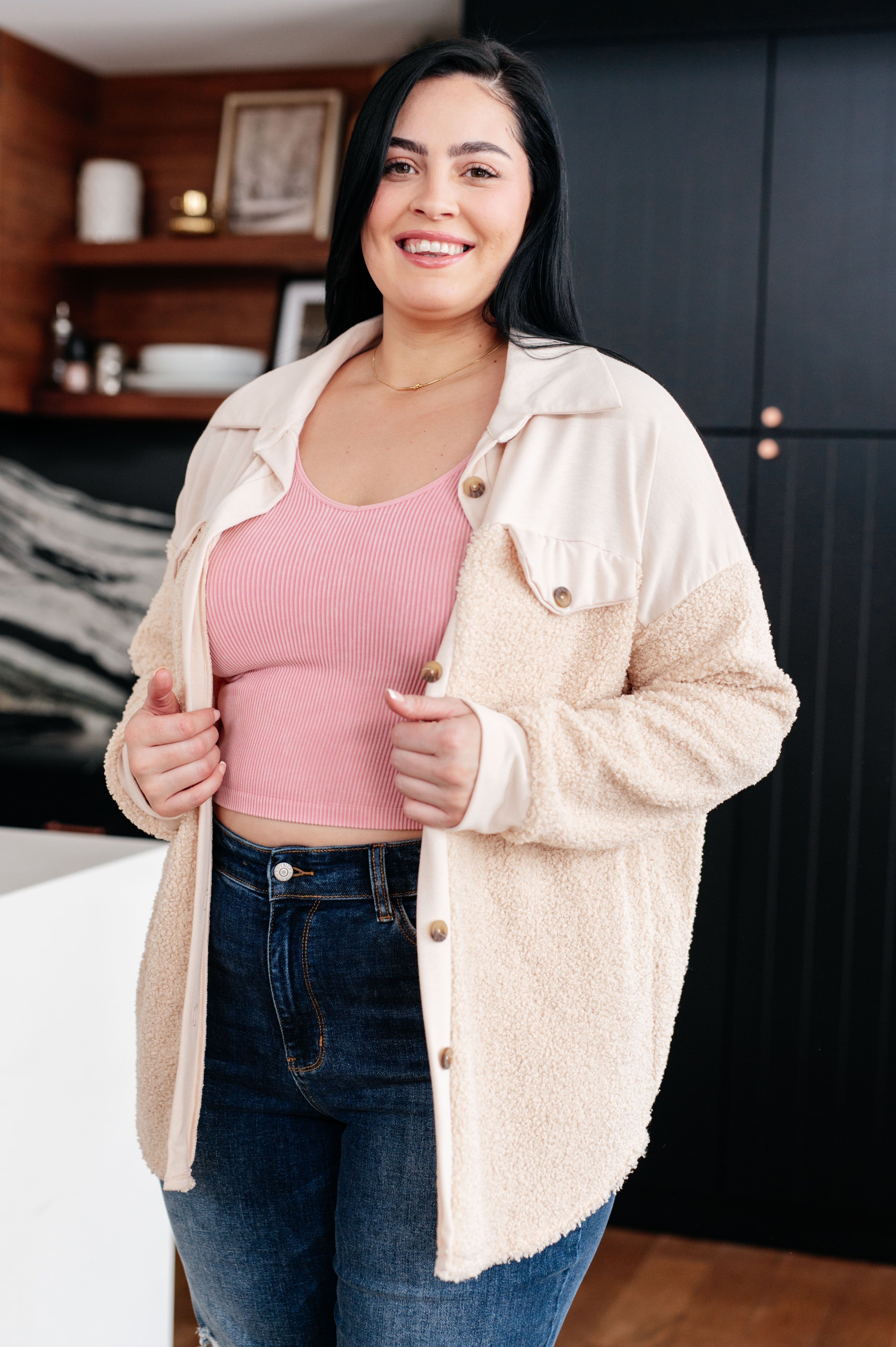 Endless Potential Sherpa Shacket-Layers-Stay Foxy Boutique, Florissant, Missouri