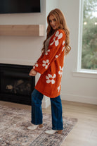 Enough Anyways Floral Cardigan in Burnt Orange-Layers-Stay Foxy Boutique, Florissant, Missouri