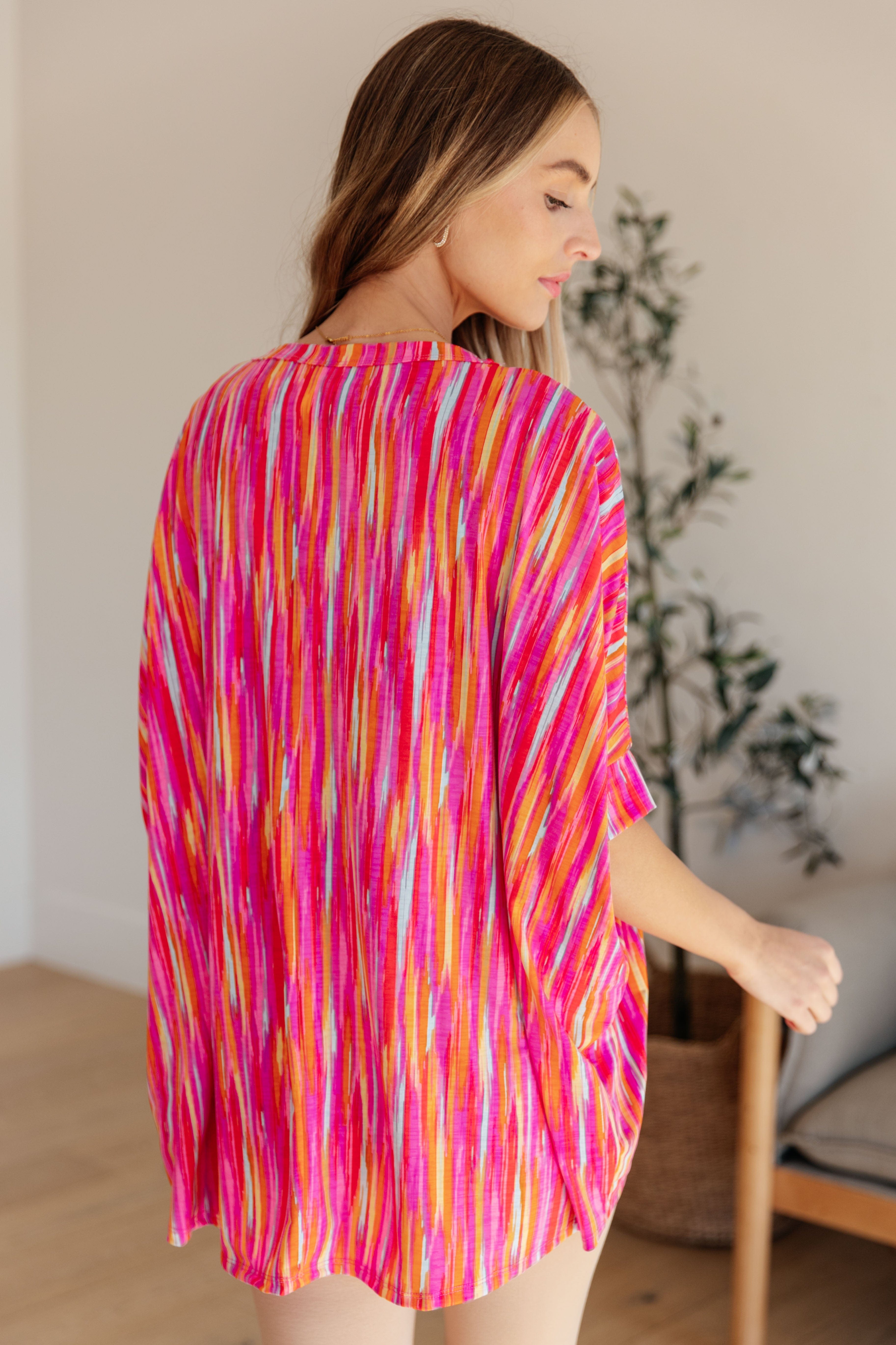 Essential Blouse in Magenta Kaleidoscope-Womens-Stay Foxy Boutique, Florissant, Missouri