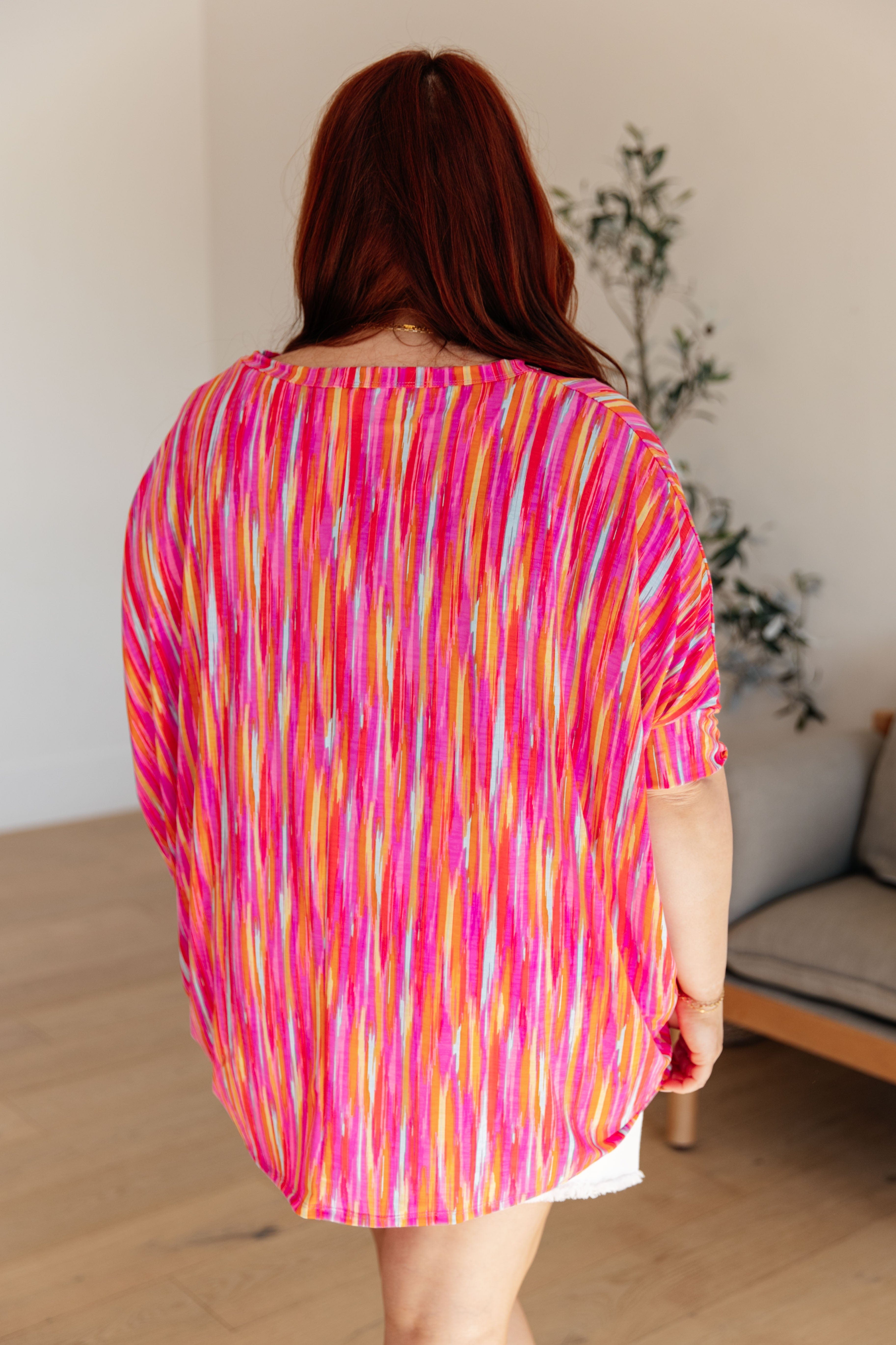 Essential Blouse in Magenta Kaleidoscope-Womens-Stay Foxy Boutique, Florissant, Missouri