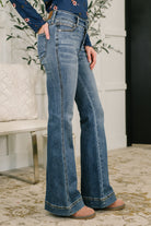 Eva High Waist Flare Tummy Control Double Button WB-Womens-Stay Foxy Boutique, Florissant, Missouri