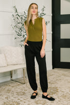 Every Second, Every Hour Jogger Bottoms in Black-Womens-Stay Foxy Boutique, Florissant, Missouri