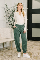 Every Second, Every Hour Jogger Bottoms in Dark Forest-Womens-Stay Foxy Boutique, Florissant, Missouri