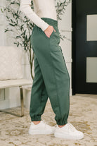 Every Second, Every Hour Jogger Bottoms in Dark Forest-Womens-Stay Foxy Boutique, Florissant, Missouri