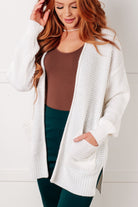Everything Layer Waffle Knit Open Front Cardigan in Ivory-Layers-Stay Foxy Boutique, Florissant, Missouri