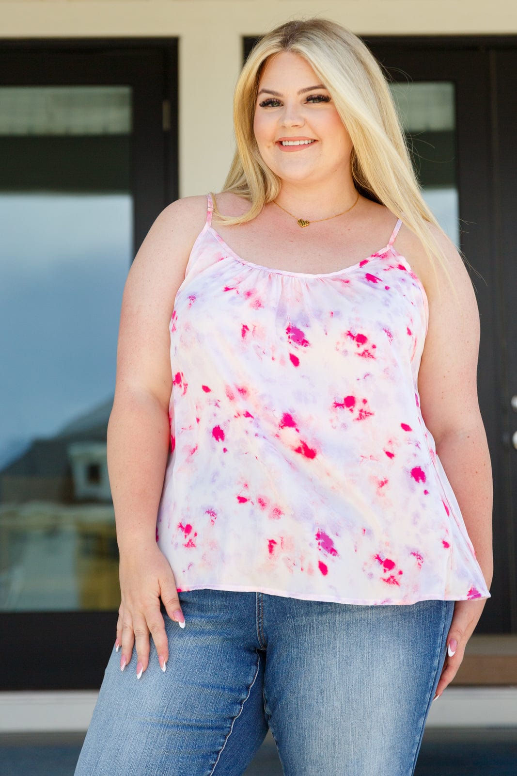 Everything is Fine Floral Camisole-Tops-Stay Foxy Boutique, Florissant, Missouri