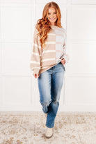 Exceptional Thought Striped Patchwork Sweater-Tops-Stay Foxy Boutique, Florissant, Missouri
