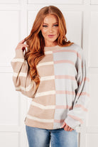 Exceptional Thought Striped Patchwork Sweater-Tops-Stay Foxy Boutique, Florissant, Missouri