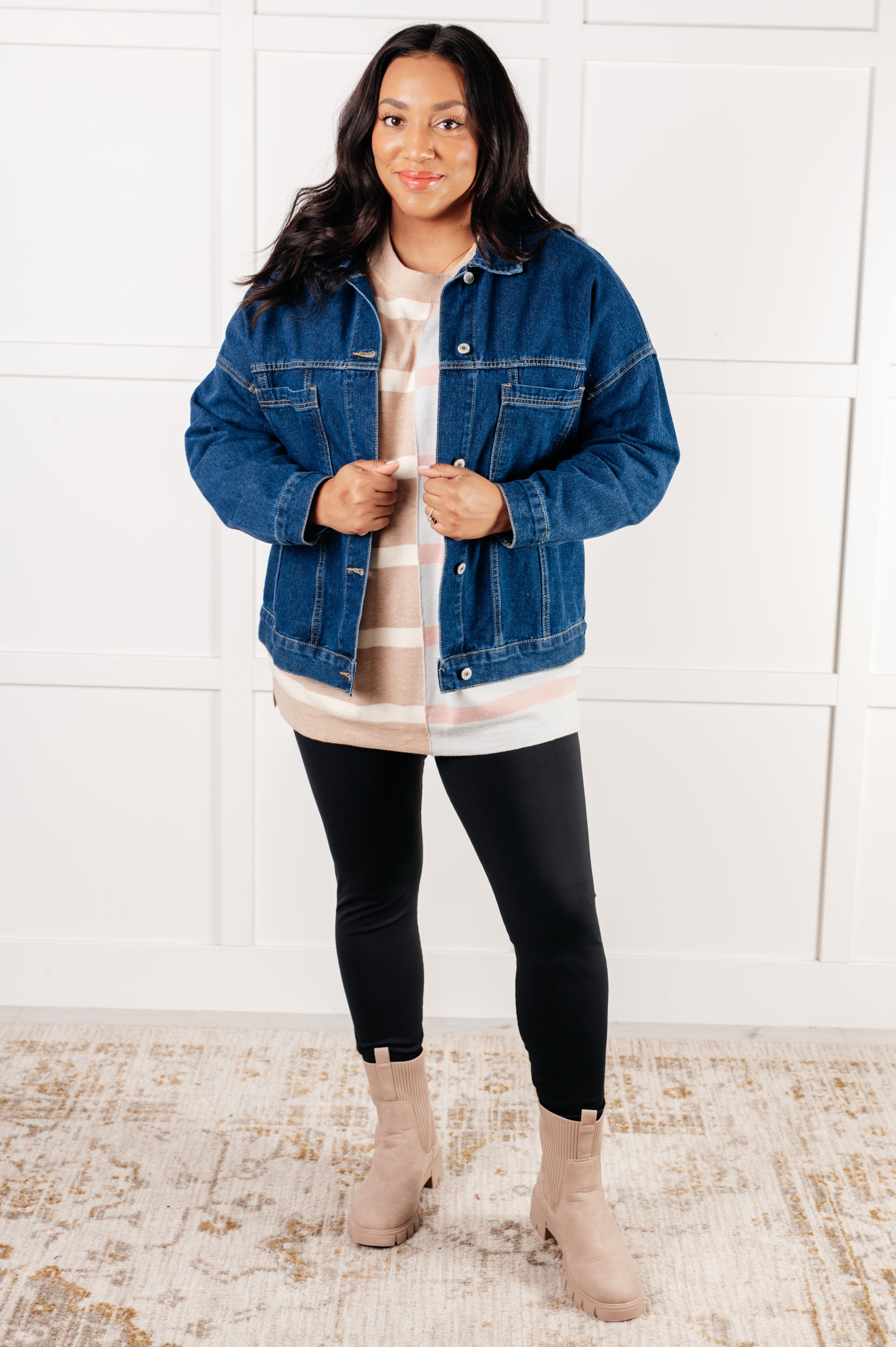 Exceptional Thought Striped Patchwork Sweater-Tops-Stay Foxy Boutique, Florissant, Missouri