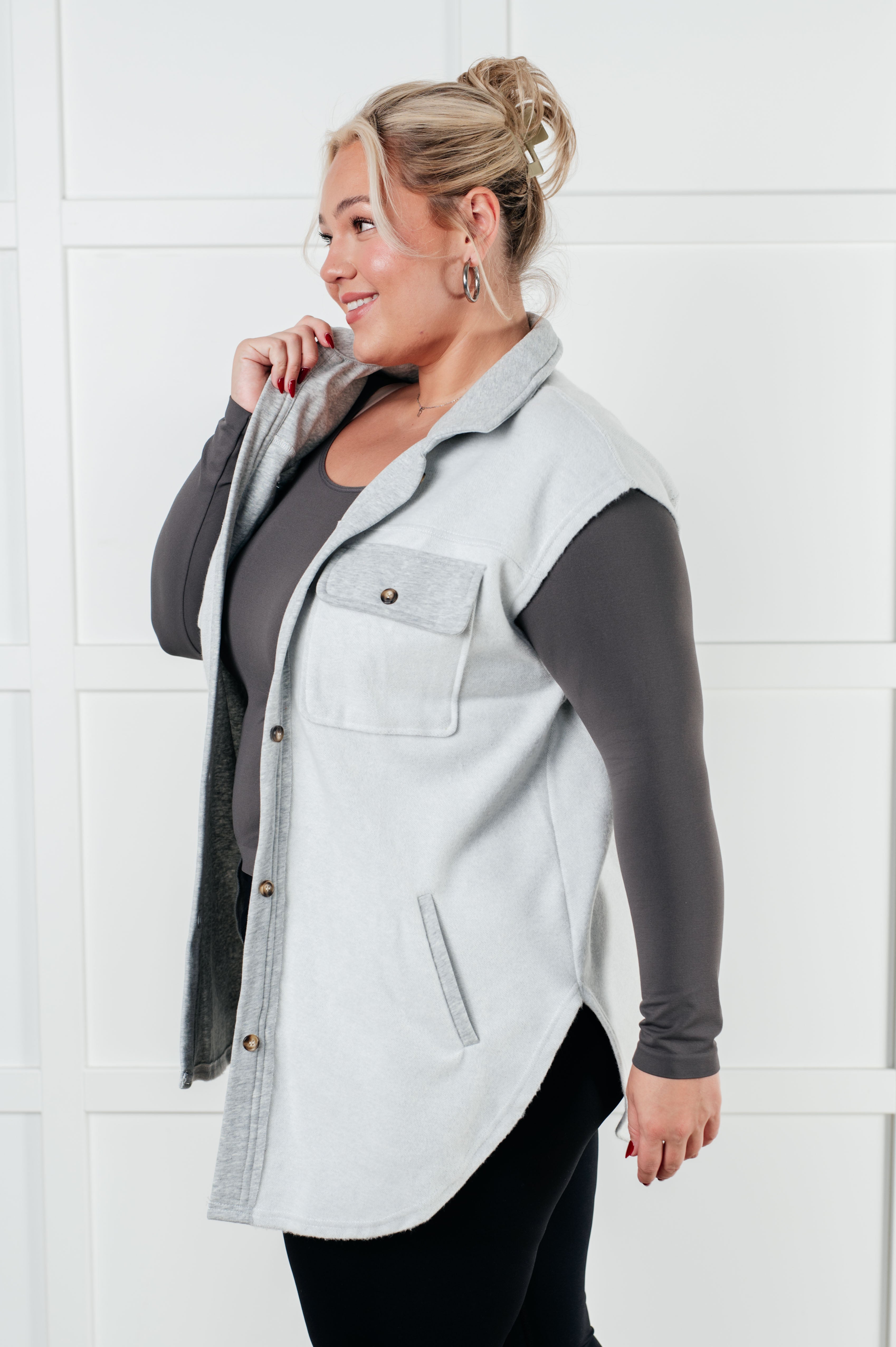 Exciting Expectations Sleeveless Shacket-Layers-Stay Foxy Boutique, Florissant, Missouri