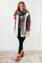 Keep Me Cozy Checkered Fringe Scarf in Berry-Accessories-Stay Foxy Boutique, Florissant, Missouri