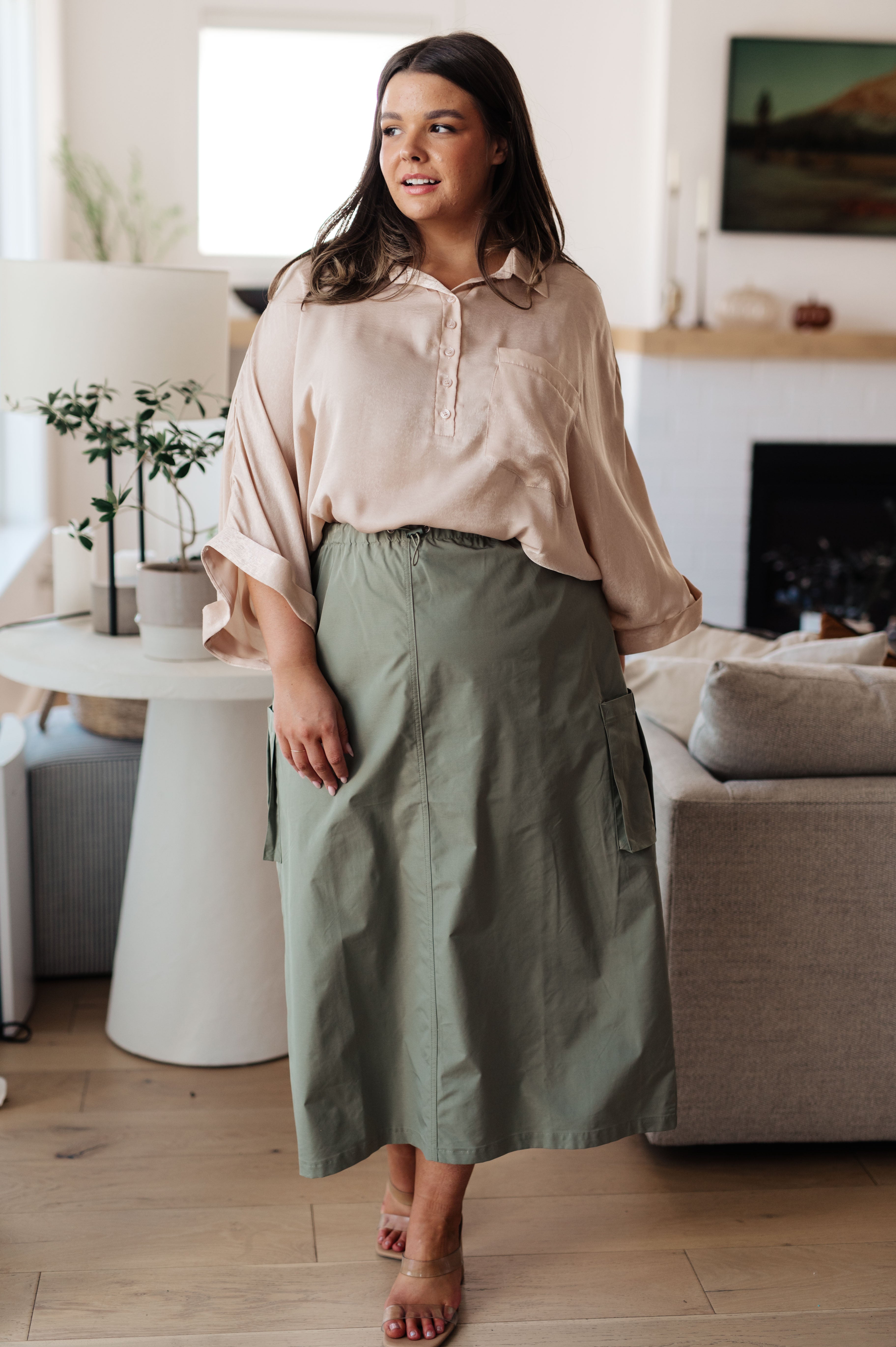 In Your Thoughts Oversized Dolman Sleeve Top in Champagne-Tops-Stay Foxy Boutique, Florissant, Missouri