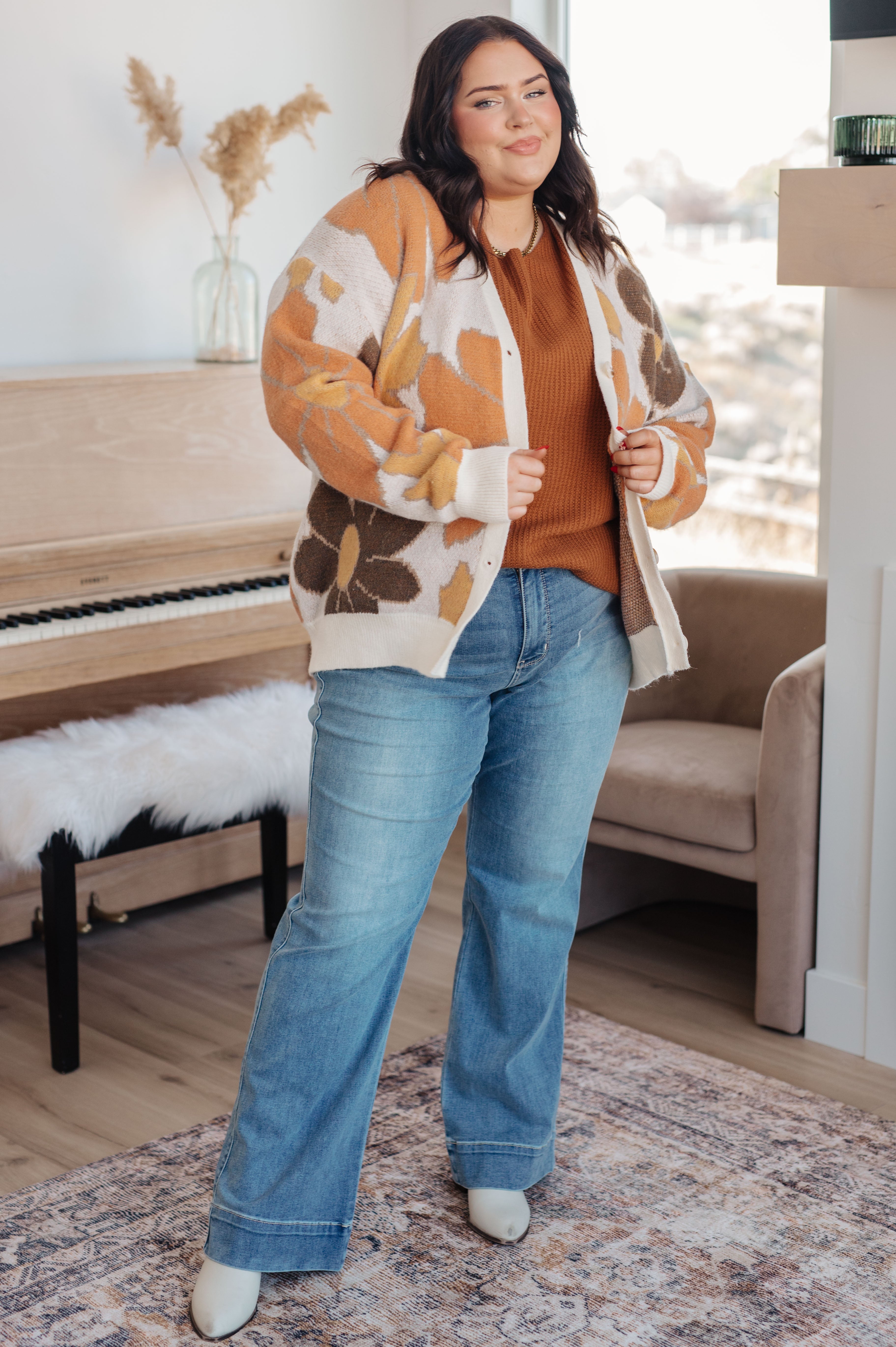 Lotta Love Knitted Sweater Top in Rust-Tops-Stay Foxy Boutique, Florissant, Missouri