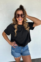 PREORDER: Joey Washed Cotton Boyfriend Tee-Womens-Stay Foxy Boutique, Florissant, Missouri