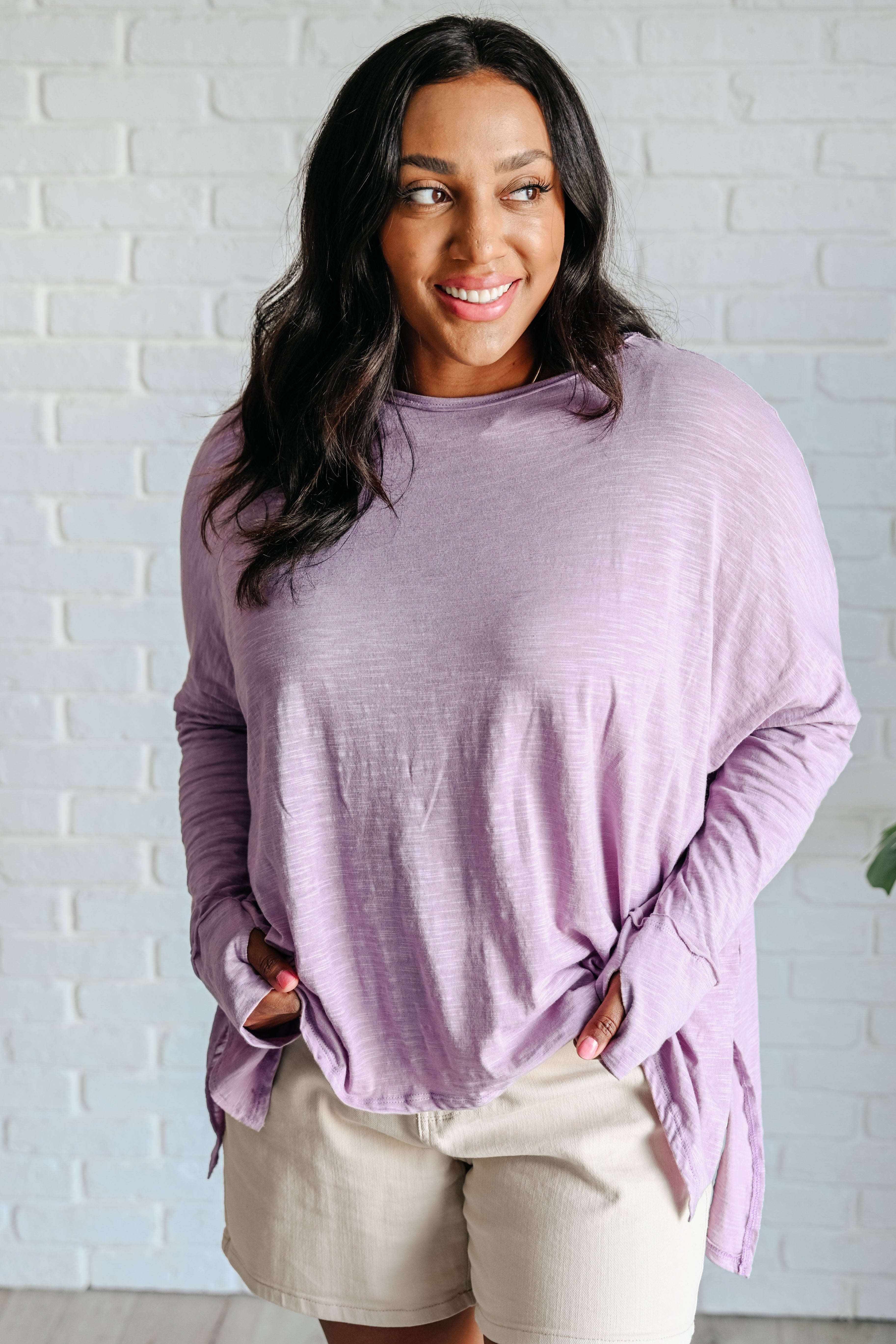 Face It Together Step Hem Pullover-Tops-Stay Foxy Boutique, Florissant, Missouri
