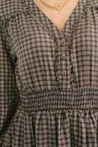 Fairytale Plot Plaid Midi Dress-Womens-Stay Foxy Boutique, Florissant, Missouri