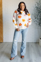 Falling Flowers Floral Sweater-Tops-Stay Foxy Boutique, Florissant, Missouri