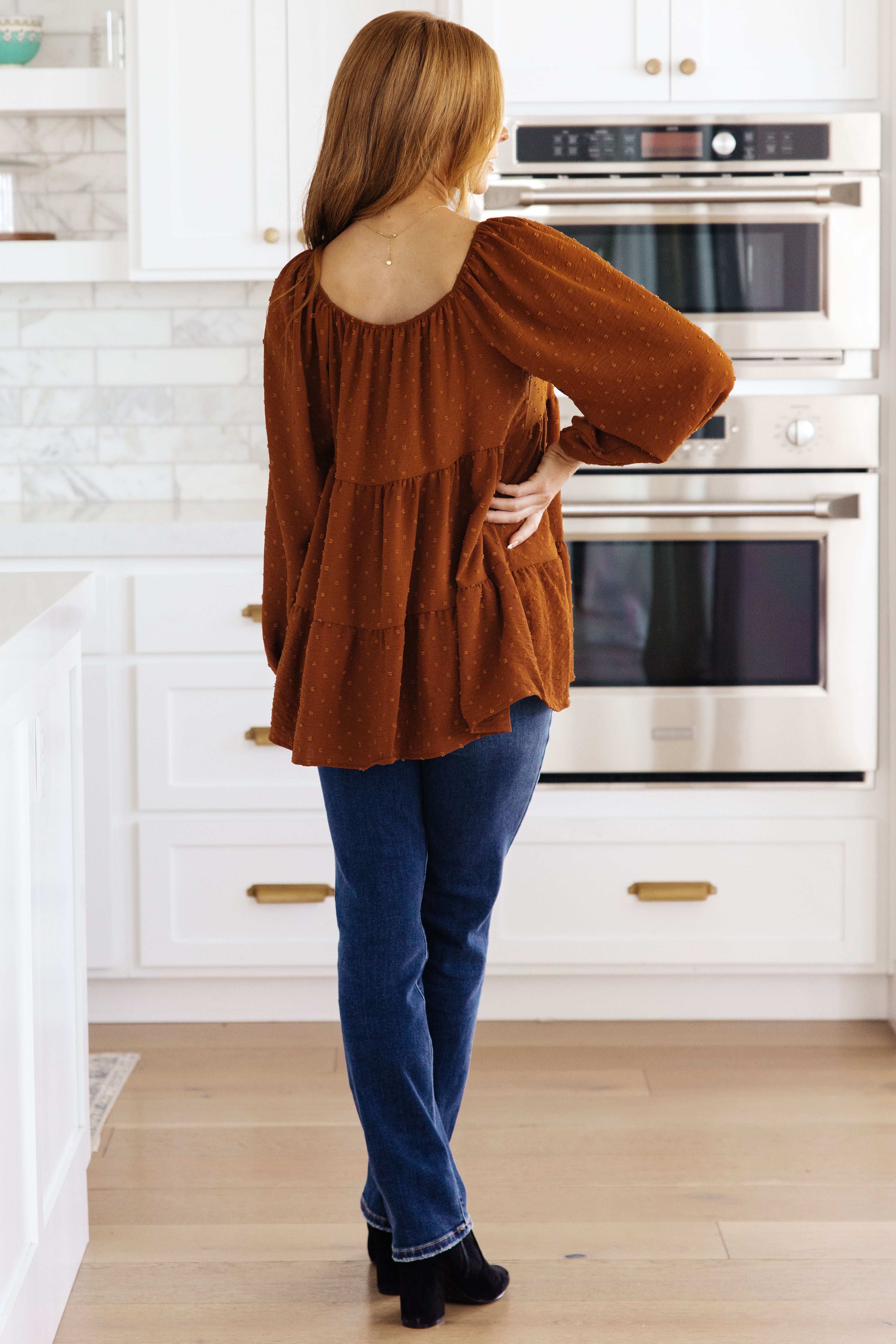Falling Into You Tiered Babydoll Top-Tops-Stay Foxy Boutique, Florissant, Missouri