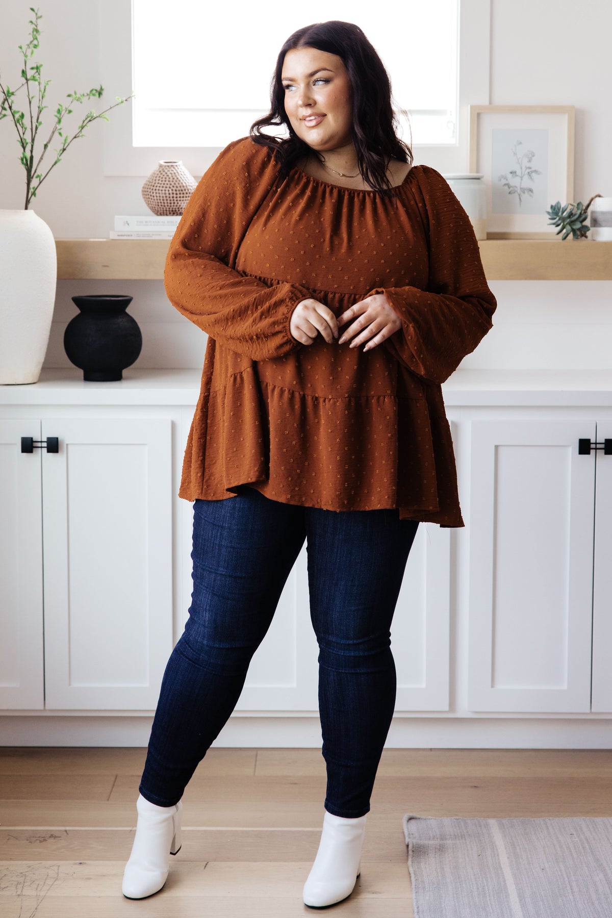 Falling Into You Tiered Babydoll Top-Tops-Stay Foxy Boutique, Florissant, Missouri